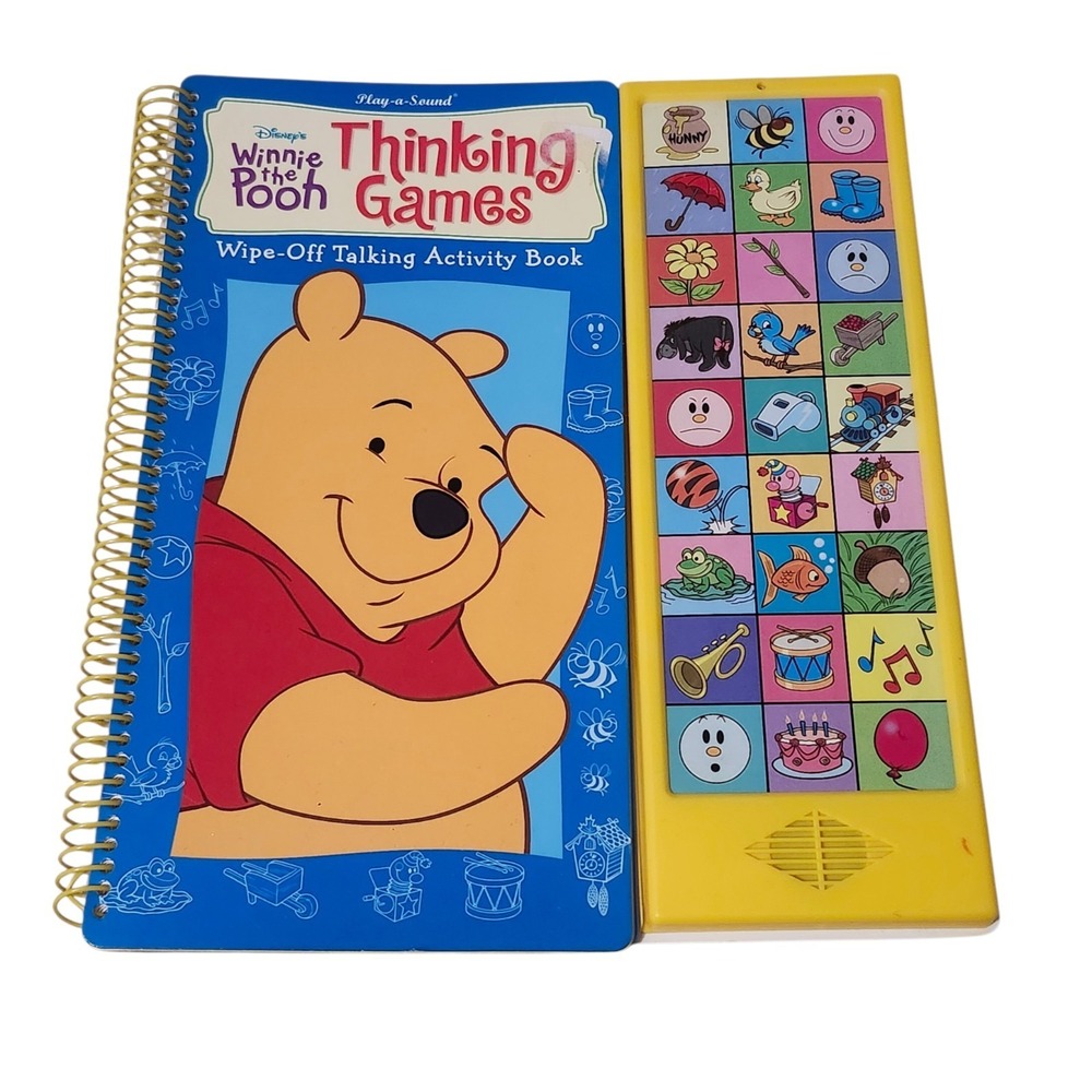 Disney 2002 Winnie The Pooh Interactive "Thinking Games" Play A‎ Sound Book